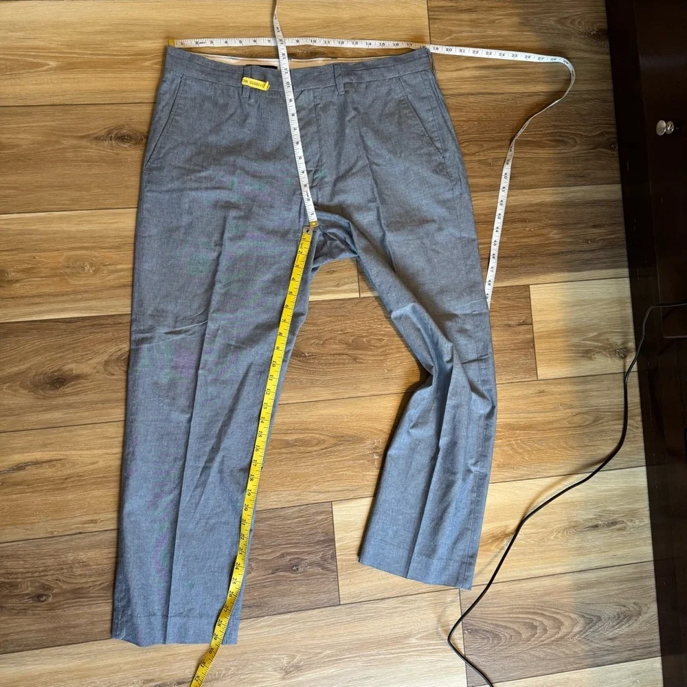 J. Crew Men's Dress Pants Blue 100% Cotton Bedford Khakis Suit 36x30